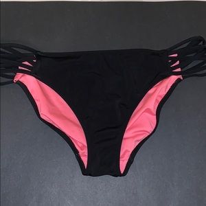 PINK Black bikini bottom